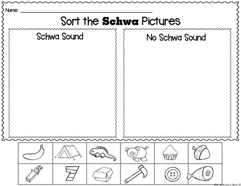 Schwa Sound Worksheets